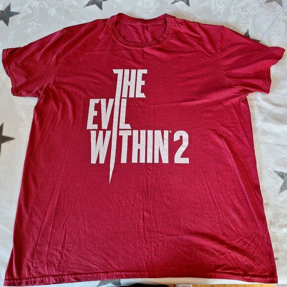 *NO SIZE TAG* Bethesda The Evil Within 2 Video Game Promotional T-shirt Horror - Picture 1 of 7